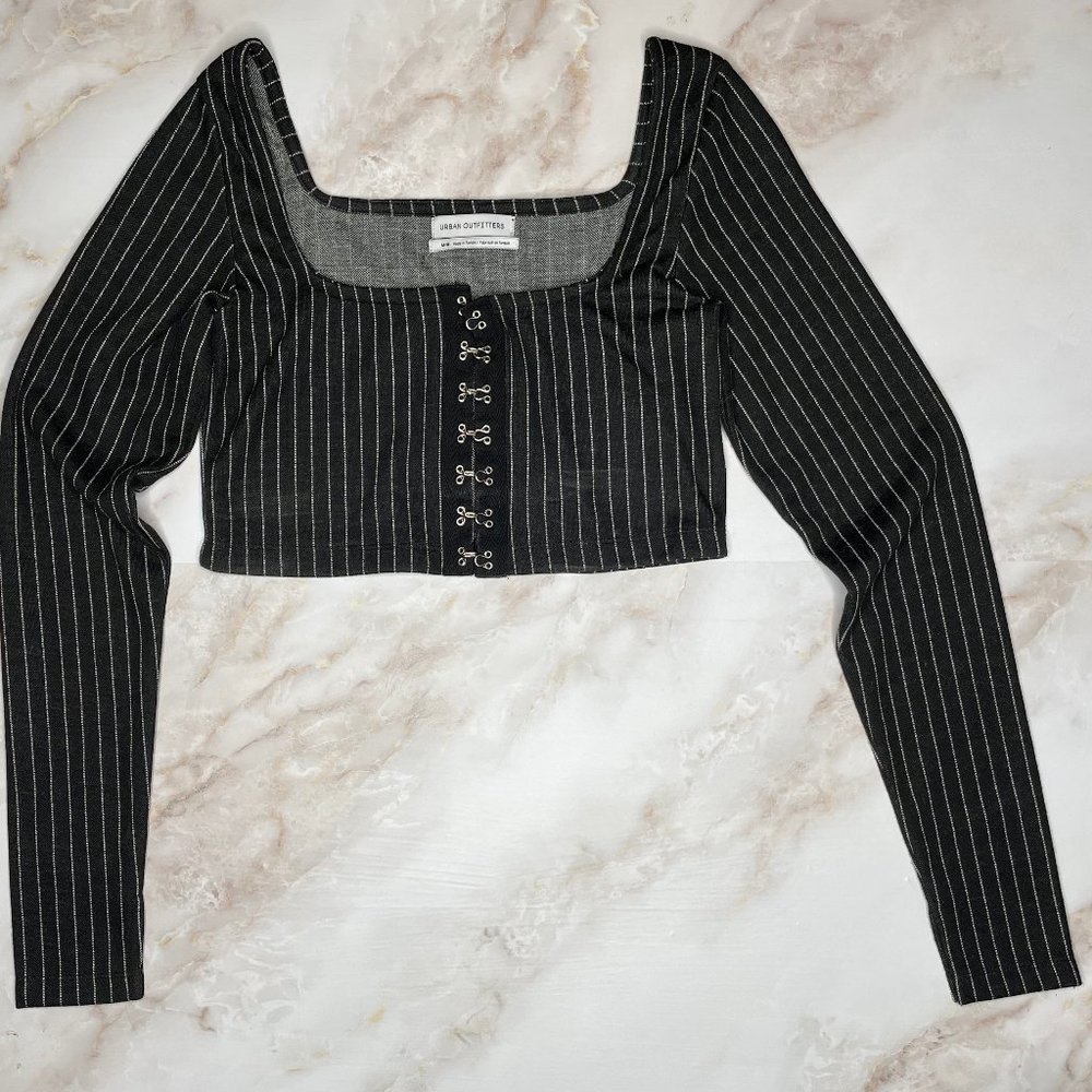 Urban Outfitters black long sleeve crop top